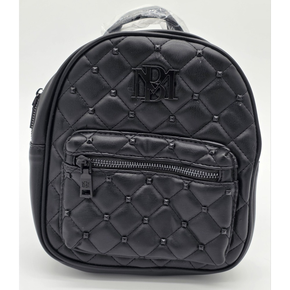 Backpack New With Tags Badgley Mischka Studded Small Vegan Leather Black #0031